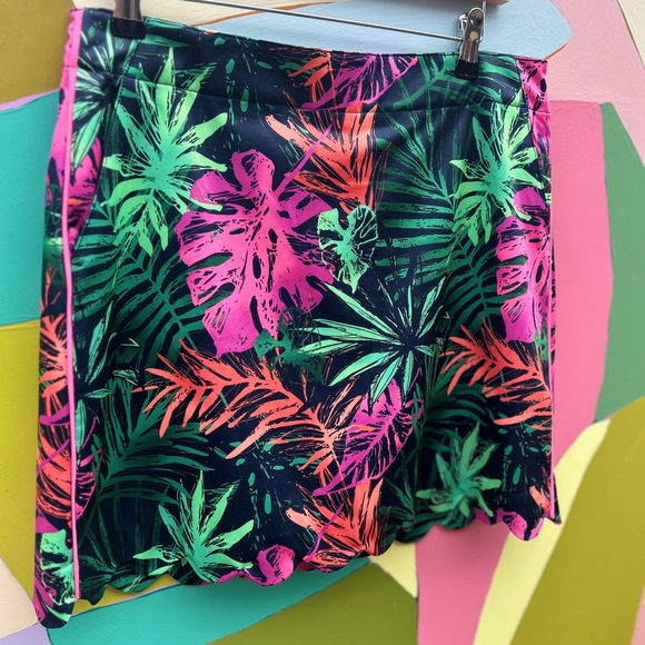 Lady Hagen‎ Leaf Print Skirt - Green and Pink - Picture 2 of 5